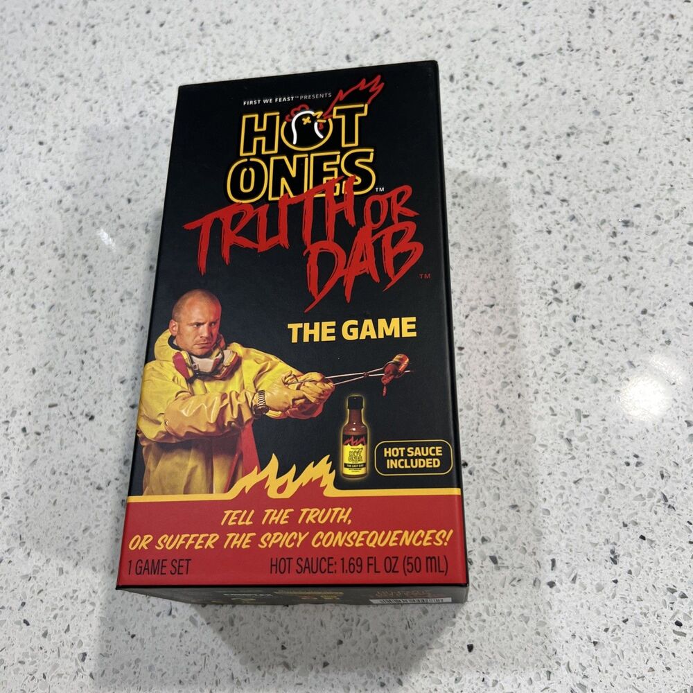 Hot Ones Truth or Dab The Game - Hot Sauce Included Ages 17+🌶️ New! Z